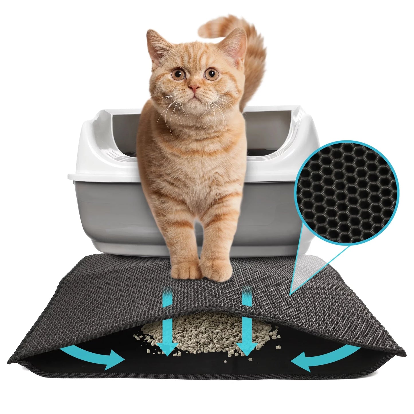 LitterMesh™️ - Waterproof Litter Box Filtration Mat --